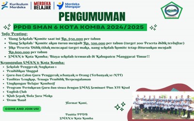 Breaking News: SMAN 6 Kota Komba  Kembali Turunkan Uang Komite Tahun Ajaran 2024/2025!